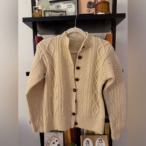 Vintage round tower hand knit Irish sweater